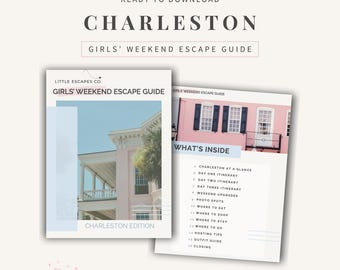 Weekendroute Charleston Girls Trip, vrijgezellenfeestplanner (digitale pdf)