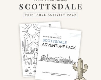 Scottsdale Kids Activity Pack: Travel Games, Coloring Pages, Scavenger Hunts (Printable PDF)