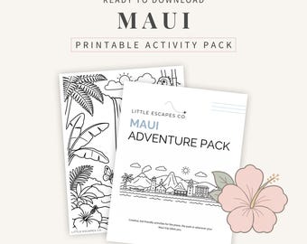Maui Kids Aktivitätspaket: Reisespiele, Malseiten, Schnitzeljagden (druckbare PDF)