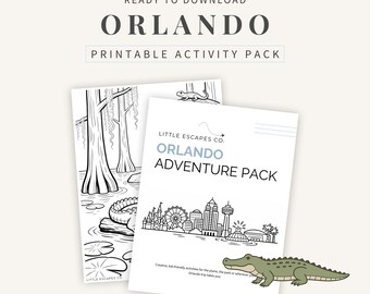 Orlando Kids Activity Pack: Travel Games, Coloring Pages, Scavenger Hunts (Printable PDF)