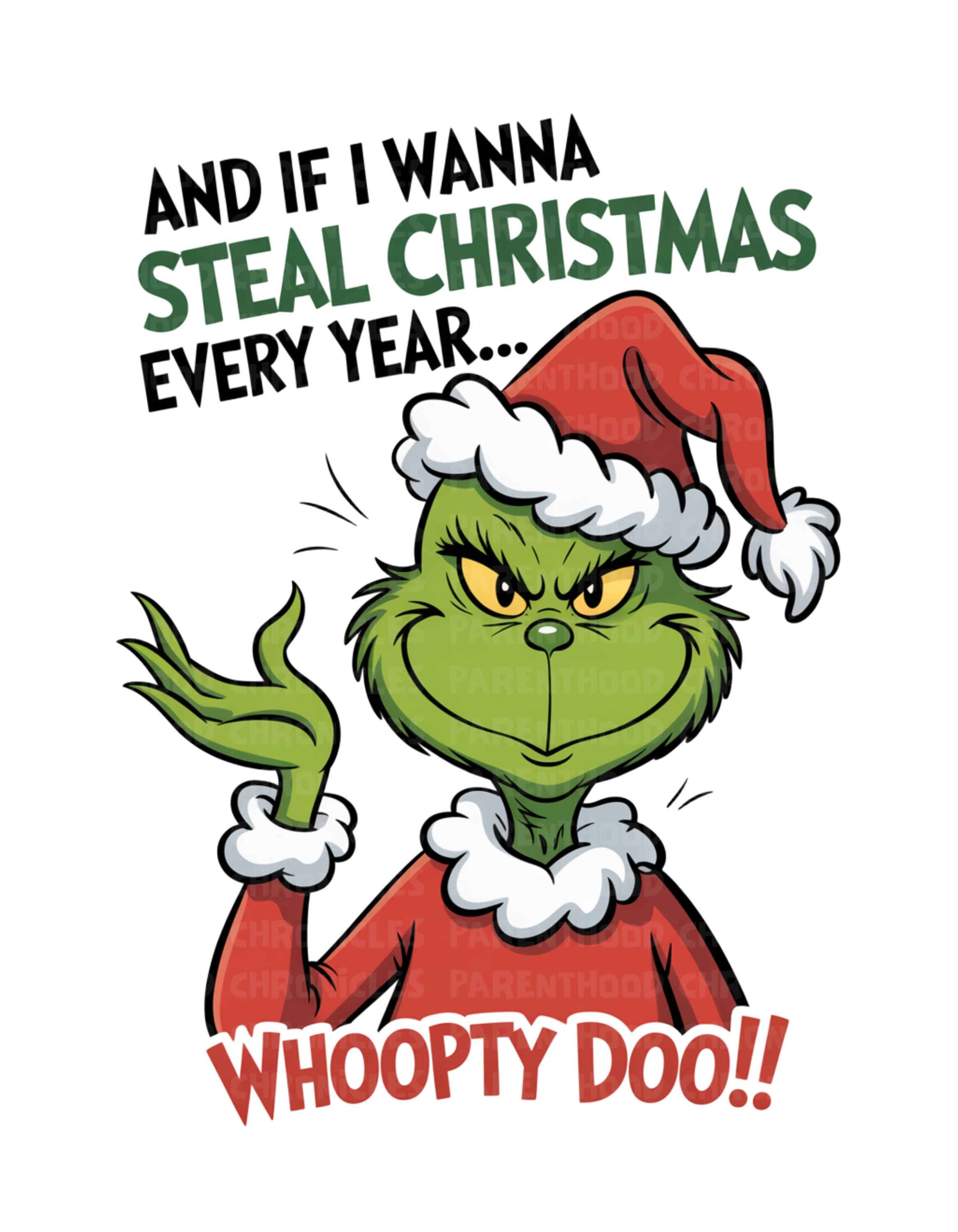 Xmas Grumpy Funny Christmas PNG, Grumpy Holiday Clipart, Whoopty Doo SVG PNG ...