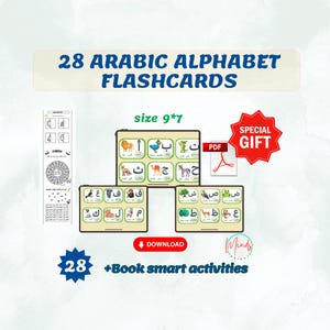 Arabic Alphabet Flashcards Learn Arabic Letters for Kids Arabic Flashcard Educational Printable ArabiclearnTool