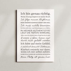 Printed affirmation poster &quot;Inner Clarity&quot; | Print | Spiritual quote for your wall