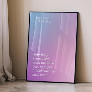 Aura Poster “Feel” – Mindfulness, self-love, affirmation and wall decoration