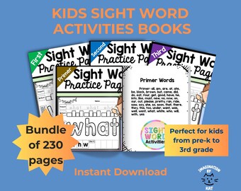 Sight Word Practice Worksheets | Pre-Primer to 3rd Grade (Printable PDF)