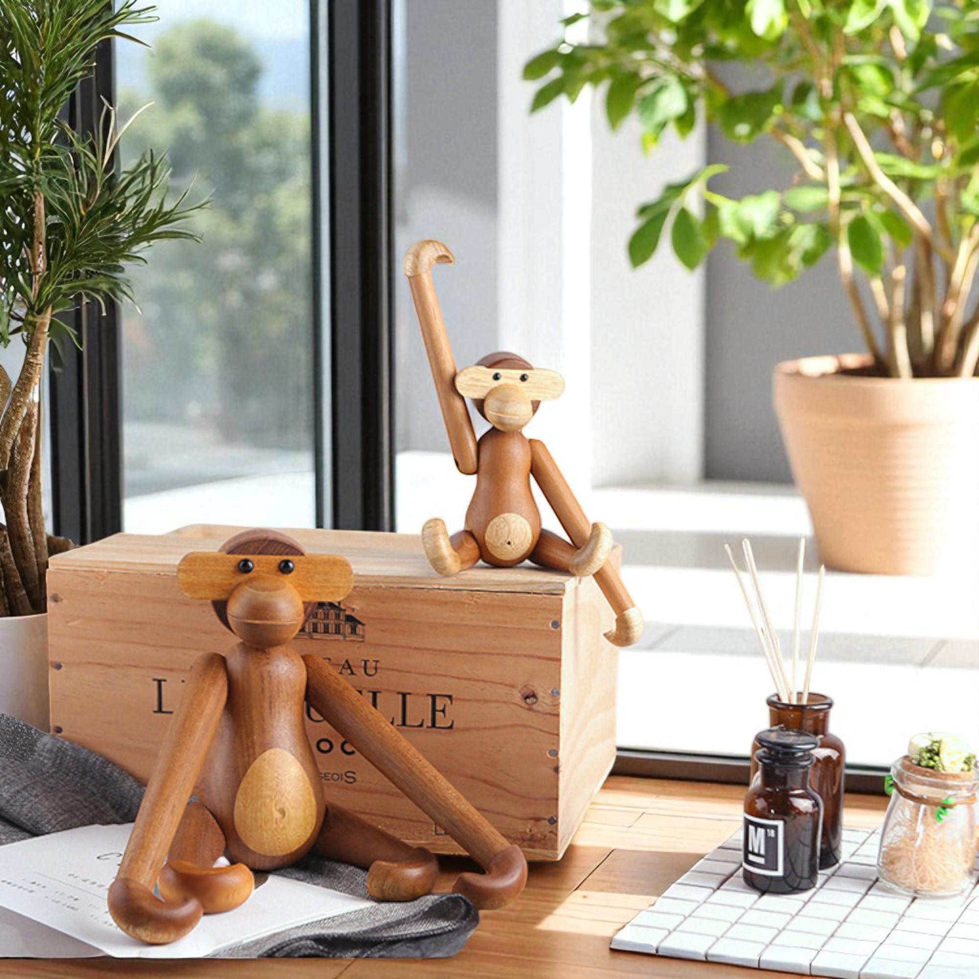 Mid-century Modern Wooden Monkey: Danish Vintage Style Decor - Etsy