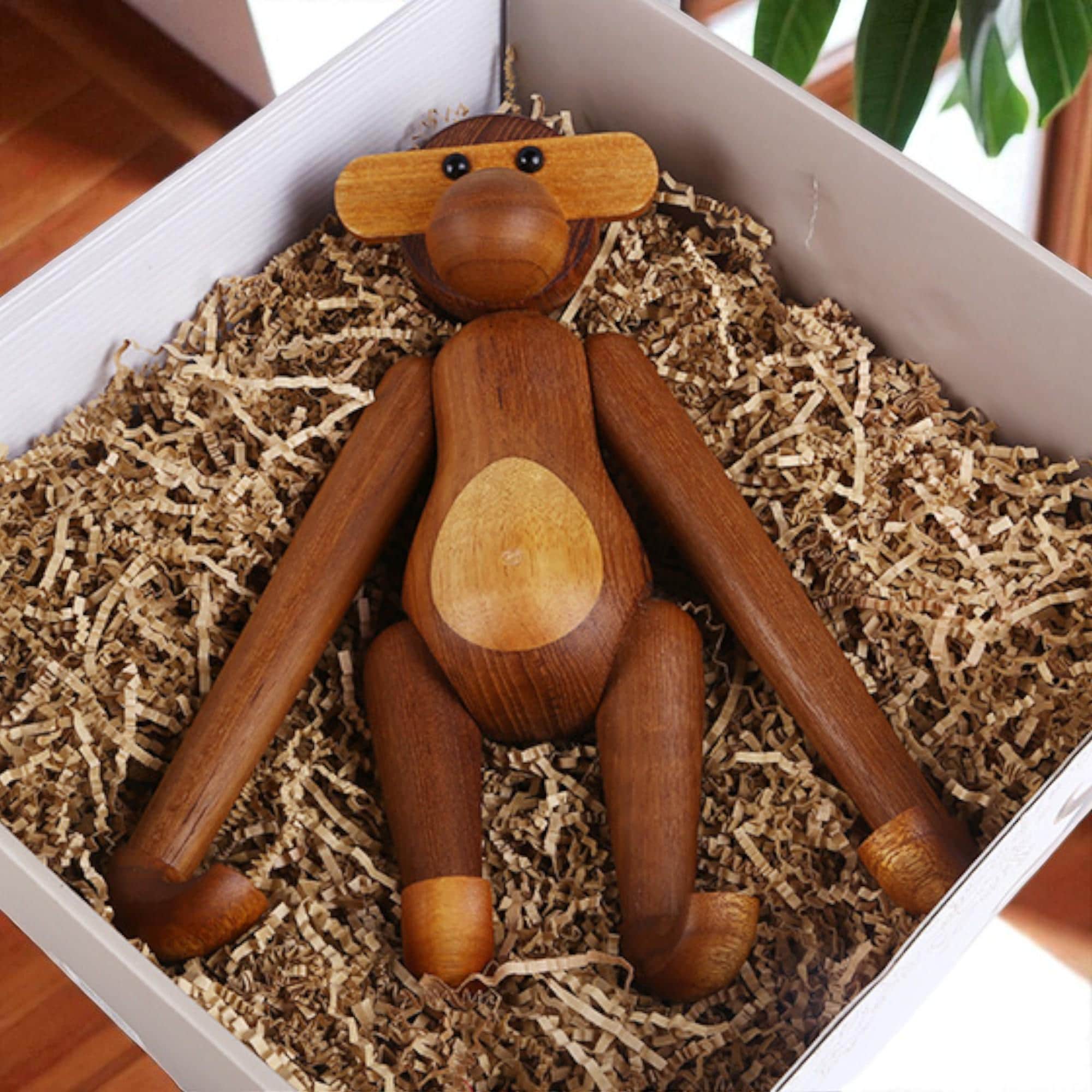 Mid-century Modern Wooden Monkey: Danish Vintage Style Decor - Etsy