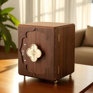 Large Wooden Jewelry Box – Handmade Walnut Jewelry Organizer with Lid – Rustic Gift Box for Women – Jewelry Storage Chest