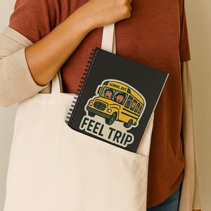 Feel Trip Spiral Notebook, therapy journal, personal journal, ruled line notebook, mental health gift, self care notebook