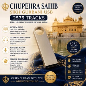 Chupehra sahib usb sikh gurbani 2575 tracks nitnem sukhmani akhand path sehaj japji brahm kavach bani gift
