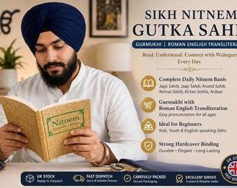 Sikh nitnem gutka sahib gurmukhi roman english transliteration book japji bani mi