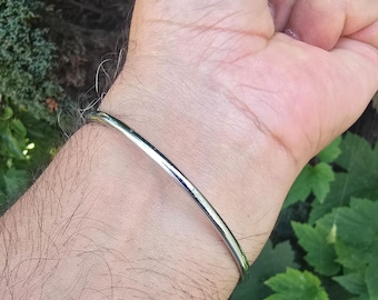 Round kara smooth plain kada sikh bangle khalsa kakaar bracelet unisex karha c14