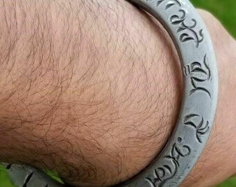 Sarbloh kara khalsa mero roop hai khaas bangle engraved sikh chakri kada k18k unisex pure iron bracelet