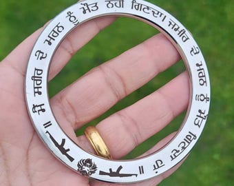 Sant bhindranwale kara gurmukhi paintee sikh bangle stainless steel kada singh j7b santji words