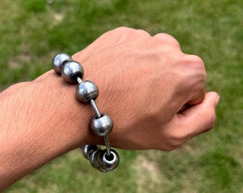 Bracelet mala en perles de fer pur sikh sarbloh kara bracelet de méditation simran kada zzz1 nouveau