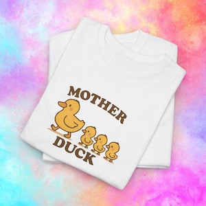 Gildan 5000 | Mother&#39;s Day Shirt, Mama Duck with Ducklings, Cute Family Matching Gift for Mom, Mama Duck Tee, Mother&#39;s day gift shirt