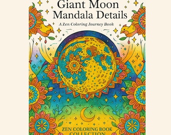Mandala Mond Malbuch