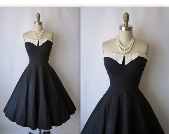 STOREWIDE SALE 50's Strapless Dress // Vintage 1950's - Etsy