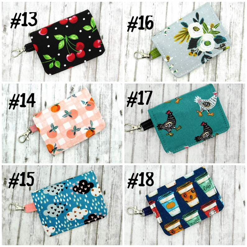 Card Holder Wallet/ Card Holder Keychain/ Zipper Wallet/ Etsy