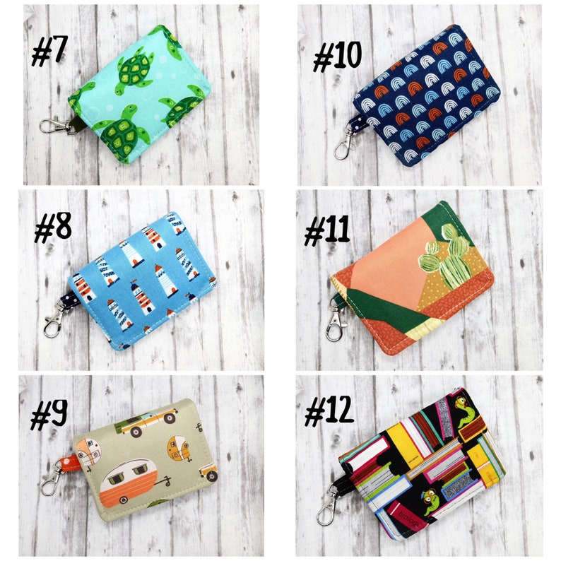 Card Holder Wallet/ Card Holder Keychain/ Zipper Wallet/ Etsy
