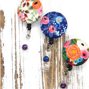 Rifle Paper Co Badge Reel/ Nurse ID/ Badge Pull/ RN/ Name Badge/ Teacher Gifts/ Belt Clip Or Alligator Clip