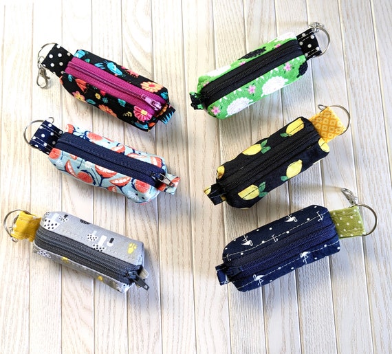 Chapstick Holder Keychain Zipper Pouch Chapstick Pouch Lip Balm Pouch Lipstick Holder Essential Oil Pouch Keychain Travel Pouch Etsy