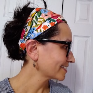 Wide Reversible Headband: Rifle Paper Co. Cotton Head Wrap image 3