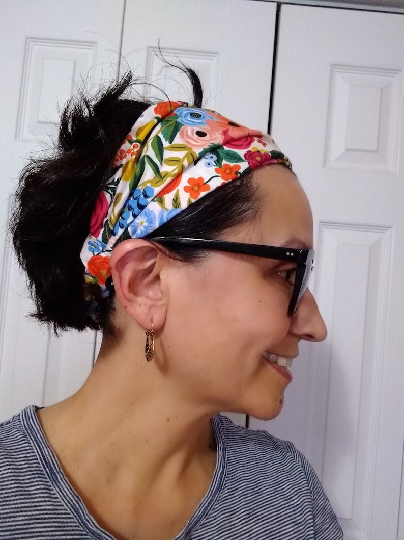 Wide Reversible Headband: Rifle Paper Co. Cotton Head Wrap image 3