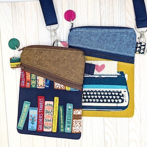 Petit sac à bandoulière pour femme/ Sac à bandoulière à fermeture éclair/ Sac pour téléphone portable/ Sacs à main en tissu amusants/ Sac bohème chic/ Petit sac messager/ Cadeau pour elle