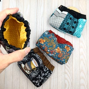Bolsa Snap Flex Frame: Carteira de algodão para moedas, porta-cartões de visita