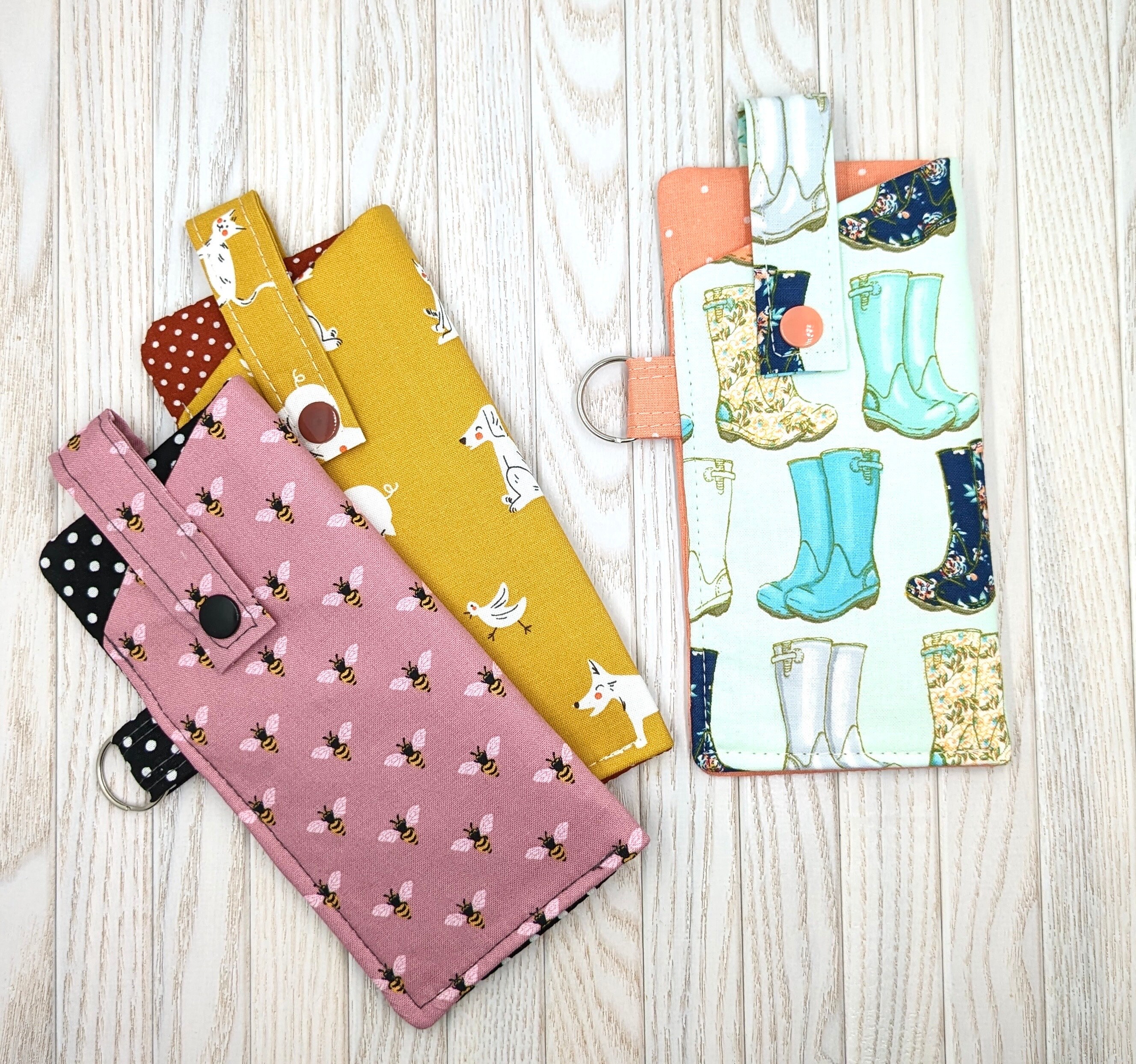 Soft Eyeglass Case/ Eyewear Case/ Key Ring Eyeglass Case/ Eyewear Accessories / Sunglass Case/ Phone pouch/ Reading Glasses / Gift for Her