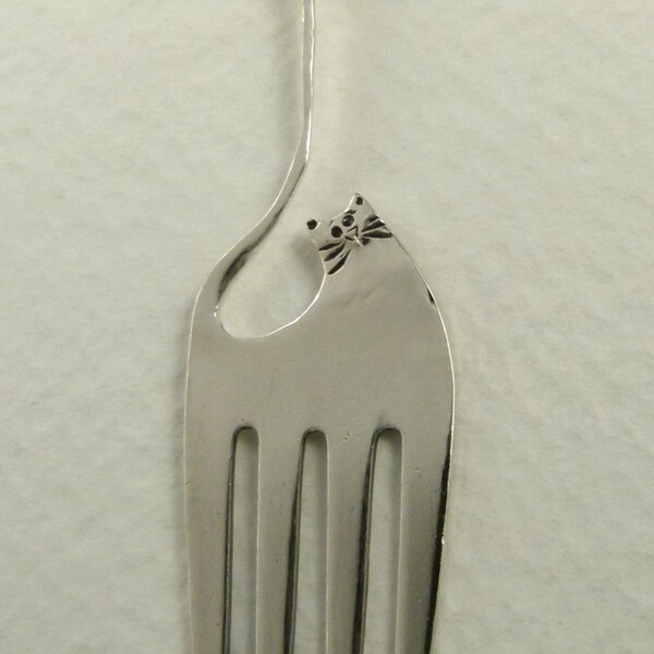 Sterling Silver forcella Cat - Gaia il forcella Cat - gattino - Empowerment gioielli - Childs forcella - Sillverware arte gioielli ciondolo - 1836