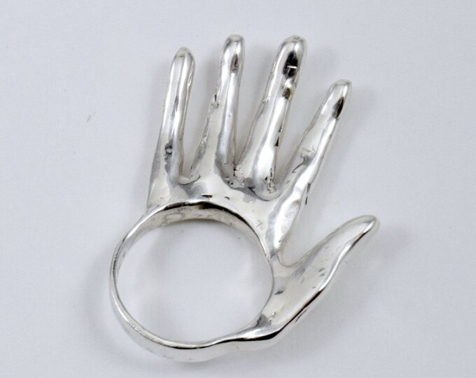 Sterling Silver Hand Ring Jewelry Reach With Kindness Sterling Hand