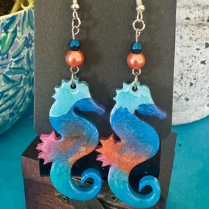 Colorful Seahorse earrings
