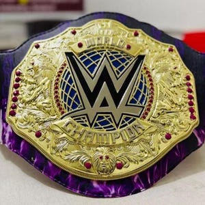 Rhea Ripley Championship Belt Replica: Handcrafted Die Cast Brass Plate