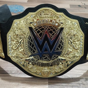 WWE Championship Belt Replica: Diecast Brass, Genuine Leather, Adult Size