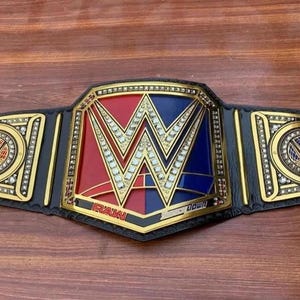 WWE Championship Replica Belt: Heavyweight Brass Plate, Genuine Leather