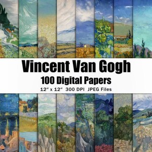 Vincent Van Gogh Paintings Digital Paper