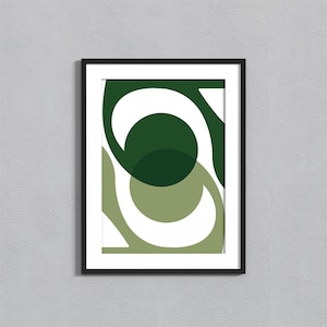 Calm Green | Minimalist Abstract Art | Printable Green Wall Poster | Modern Digital Download