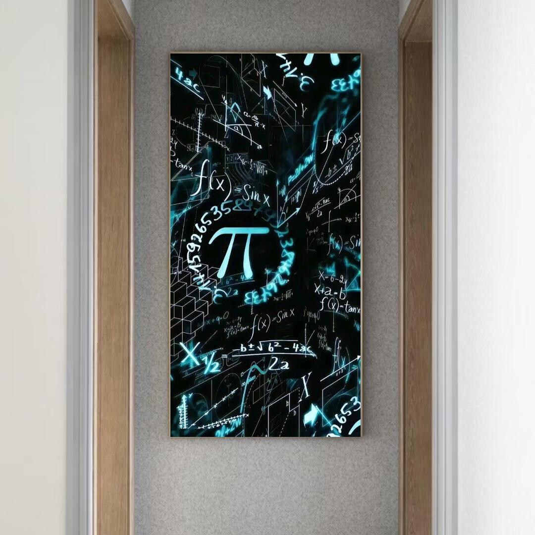 Pi Equation Wall Art – Math Themed Poster for Hallway or Office ...