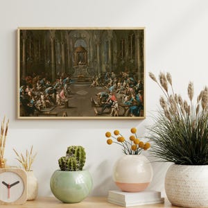 Classic European Art Canvas – Renaissance Style Historic Painting Reproduction, Baroque Wall Decor for Study or Living Room