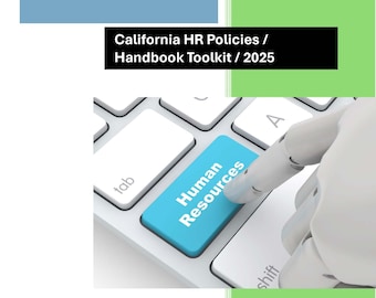 California HR Compliance Bundle 2025 – Employee Handbook, HR Forms & Bonus Tools | Editable Word Templates