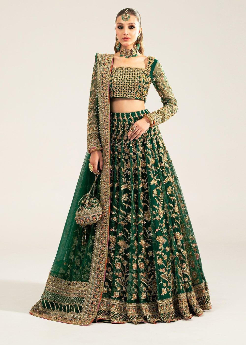 Bottle Green Pakistani Wedding Dress - Etsy Bottle Green Pakistani Wedding Dress - Etsy