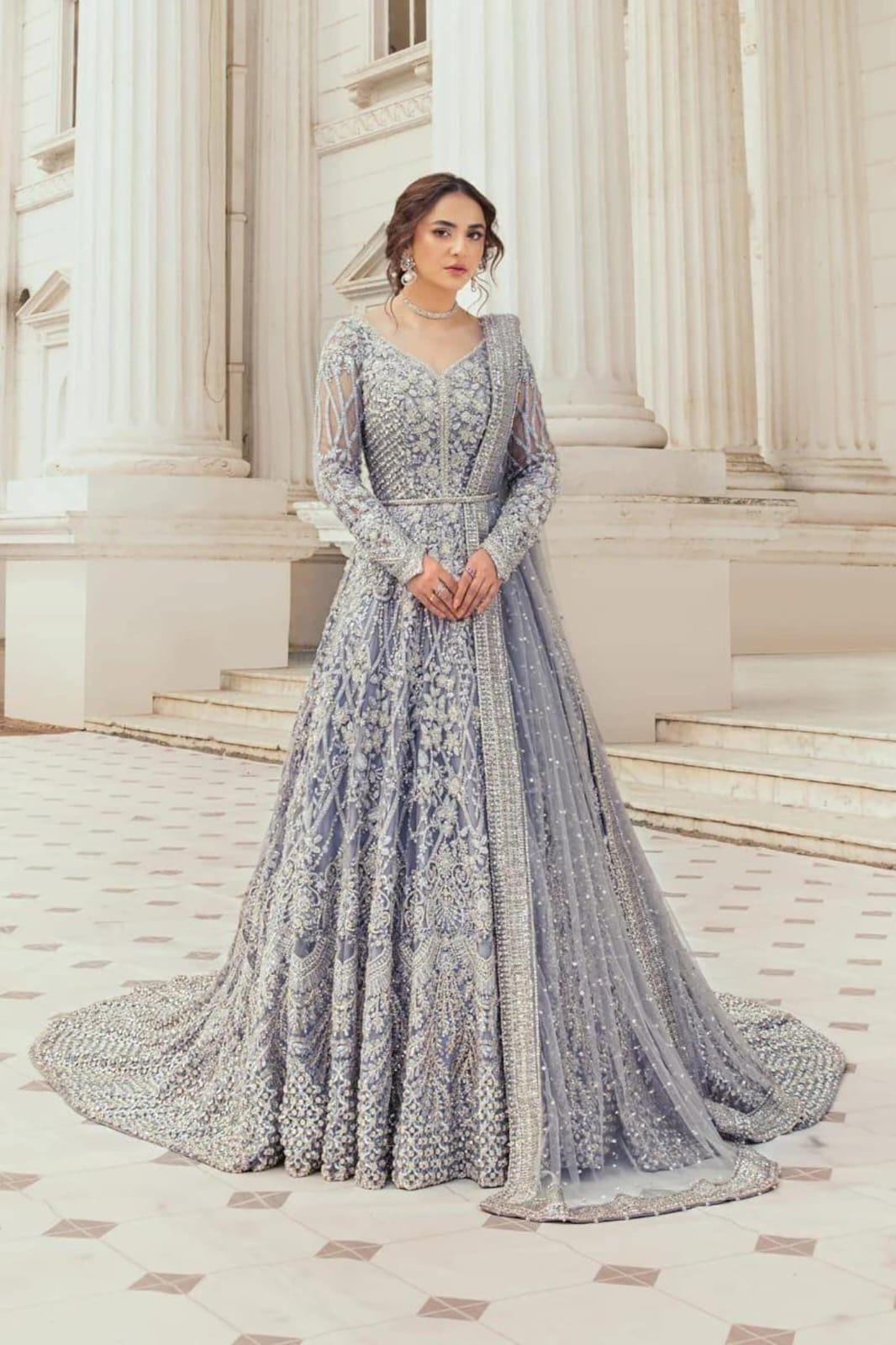 Grey Pakistani Dress - Etsy