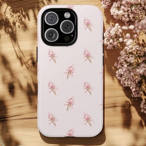 Pink Ice Cream Aesthetic Phone Case - Cute Minimalist Dual-Layer Case for iPhone 16/15 & Samsung S26/S25 - Glossy or Matte Finish