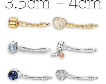 Pandora Bracelet Extender Charms 3.5–4cm | Sterling Silver & Gold Bracelet Extension |