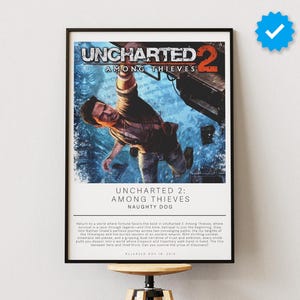 Uncharted 2: Among Thieves Poster | Gaming Poster | Video Game Prints | Wall Decor Posters | Gaming Gift | Video Game Poster | Gaming Decor