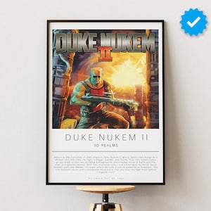 Duke Nukem 2 Poster | Gaming Poster | Video Game Prints | Wall Decor Posters | Gaming Gift | Video Game Poster | Gaming Decor