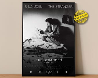 Billy Joel Poster | The Stranger Poster | Album Poster Prints | Wall Decor Posters | Album Cover | Rock Music Poster