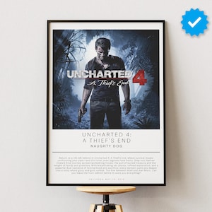 Uncharted 4: A Thief&#39;s End Poster | Gaming Poster | Video Game Prints | Wall Decor Posters | Gaming Gift | Video Game Poster | Gaming Decor